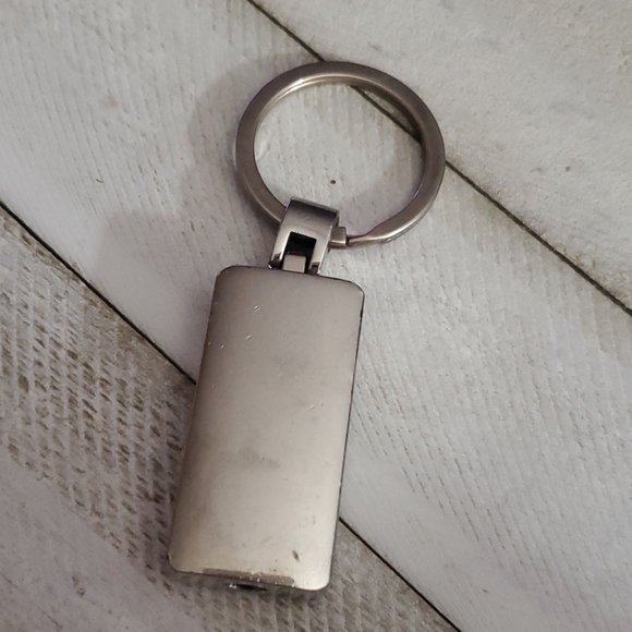 Fossil Silver & Black Keychain Red Flash Light - Picture 4 of 7